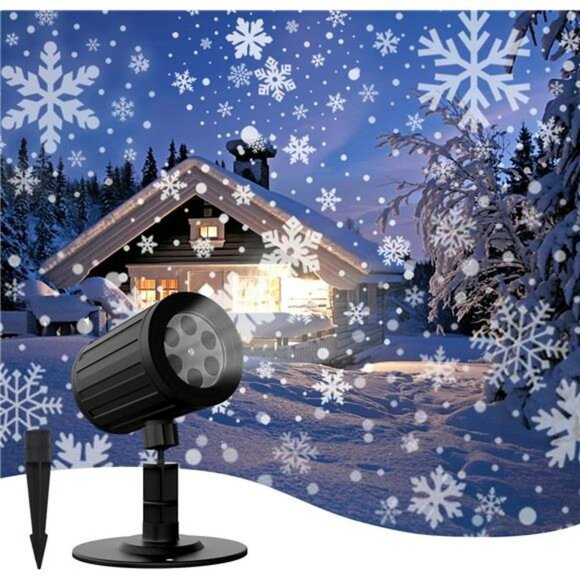 Snowflake Projector Lights Outdoor, Snowflake Projector Indoor, Waterproof LED - Picture 1 of 6